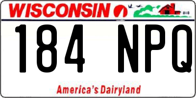 WI license plate 184NPQ