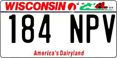 WI license plate 184NPV