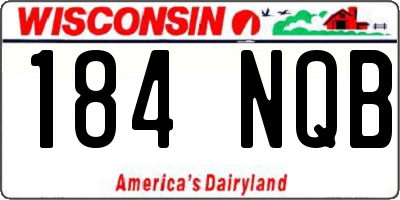 WI license plate 184NQB