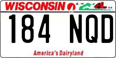 WI license plate 184NQD