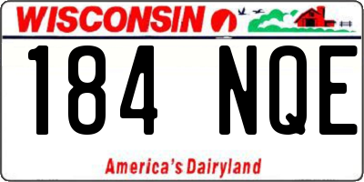 WI license plate 184NQE