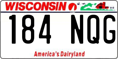 WI license plate 184NQG