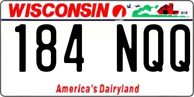 WI license plate 184NQQ