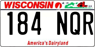 WI license plate 184NQR