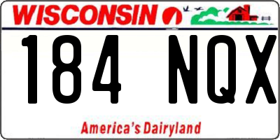 WI license plate 184NQX