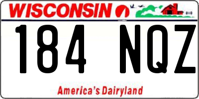 WI license plate 184NQZ