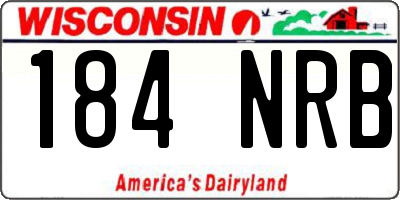 WI license plate 184NRB