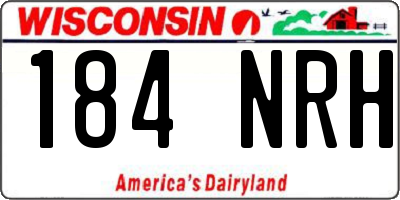 WI license plate 184NRH