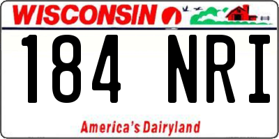 WI license plate 184NRI