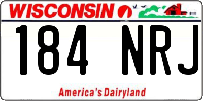 WI license plate 184NRJ