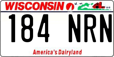WI license plate 184NRN