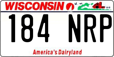 WI license plate 184NRP