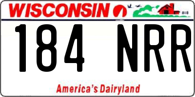 WI license plate 184NRR