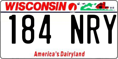 WI license plate 184NRY