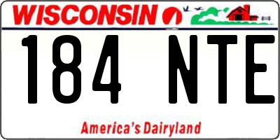 WI license plate 184NTE