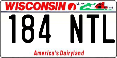 WI license plate 184NTL