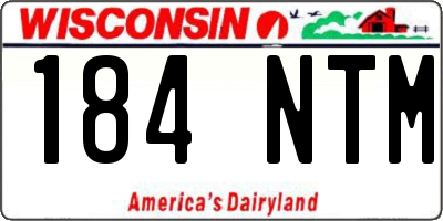 WI license plate 184NTM