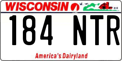 WI license plate 184NTR