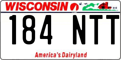 WI license plate 184NTT