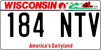 WI license plate 184NTV