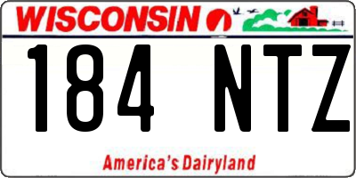 WI license plate 184NTZ