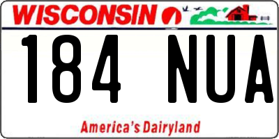 WI license plate 184NUA