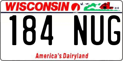 WI license plate 184NUG