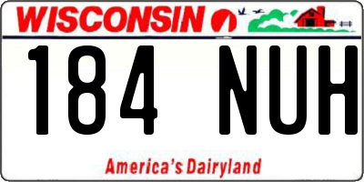 WI license plate 184NUH