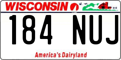 WI license plate 184NUJ