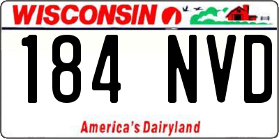WI license plate 184NVD