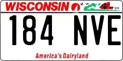 WI license plate 184NVE