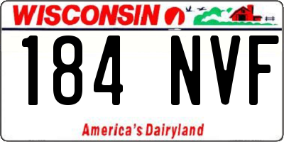 WI license plate 184NVF