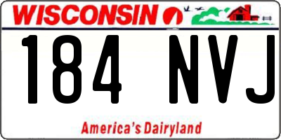 WI license plate 184NVJ