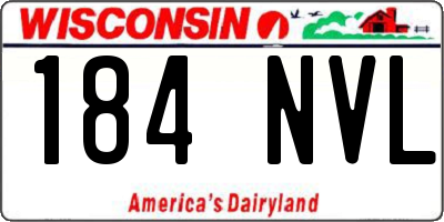 WI license plate 184NVL
