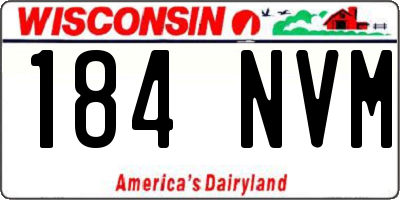 WI license plate 184NVM