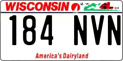 WI license plate 184NVN
