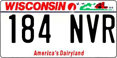 WI license plate 184NVR