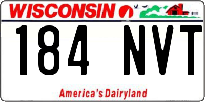 WI license plate 184NVT