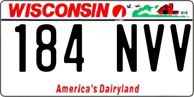 WI license plate 184NVV