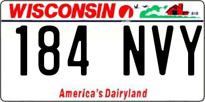 WI license plate 184NVY
