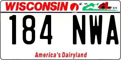 WI license plate 184NWA