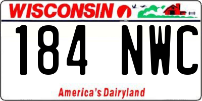 WI license plate 184NWC