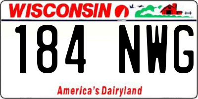 WI license plate 184NWG