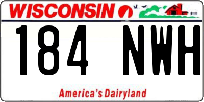 WI license plate 184NWH