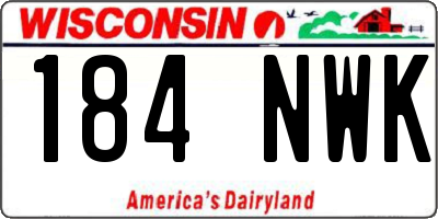 WI license plate 184NWK
