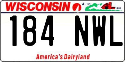 WI license plate 184NWL