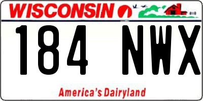 WI license plate 184NWX