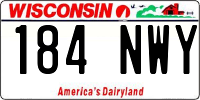WI license plate 184NWY
