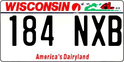 WI license plate 184NXB
