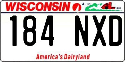 WI license plate 184NXD
